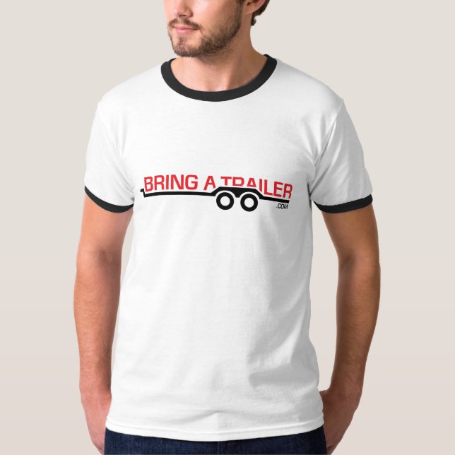 Komma med en släpT-tröja: Rött & svart T-shirt (Framsida)