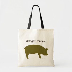 Komma med hem baconshopping bag tygkasse