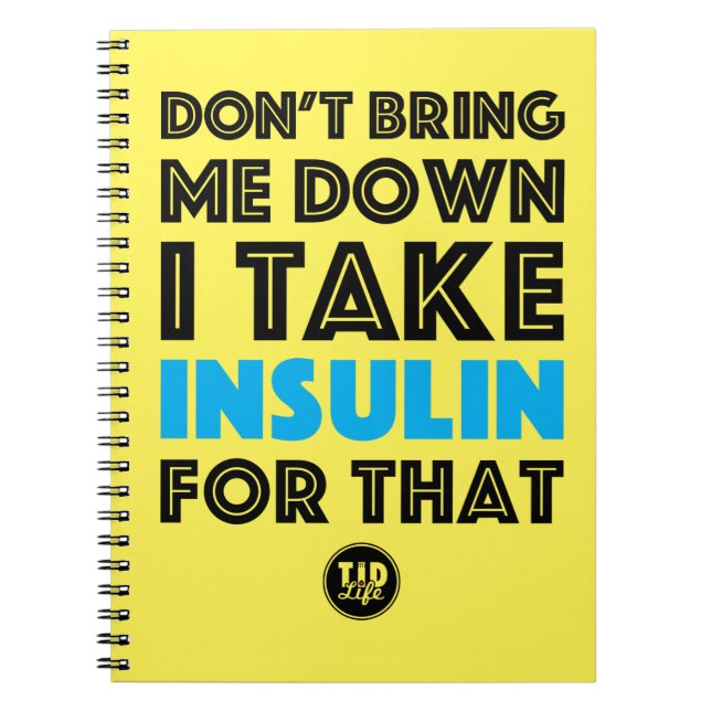 Komma med inte mig besegrar [gult/Cyan] Anteckningsbok (Framsidan)