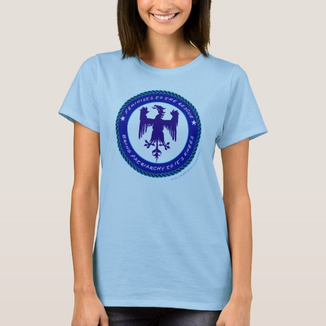 Komma med Patriarchy till dess knä! Tee (Framsida)