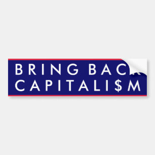 Komma med tillbaka kapitalism bildekal