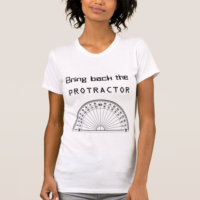 Komma med tillbaka protractoren t-shirt (Framsida)