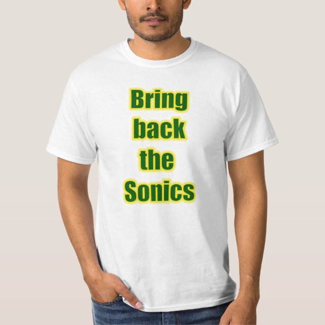 Komma med tillbaka Sonicsen! Tee Shirt (Framsida)