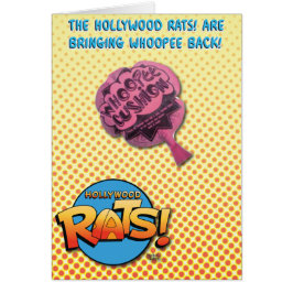 Komma med Whoopee baksida Hälsningskort