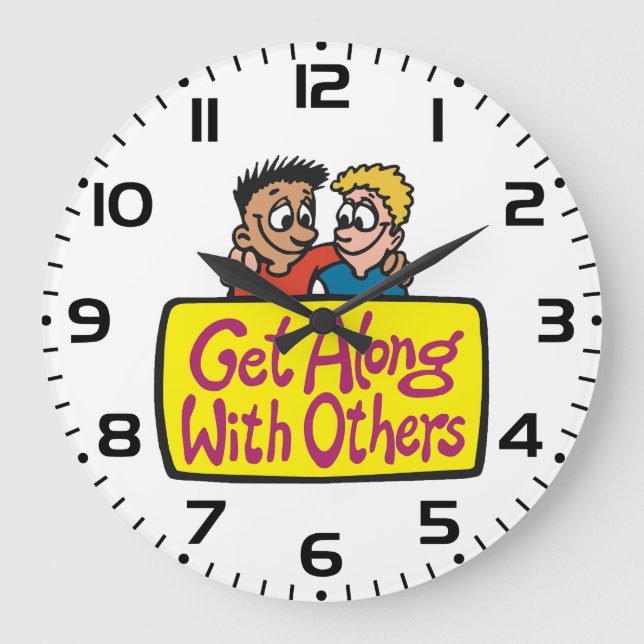 Komma överens med andra Vänskap, vänlighet och eni Stor Klocka (Framsida)