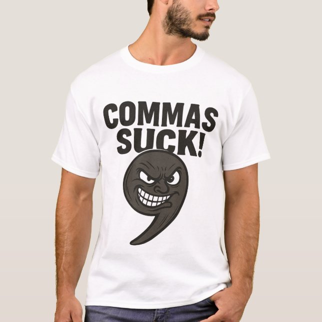 komma, redigering, redaktör, bok t shirt (Framsida)