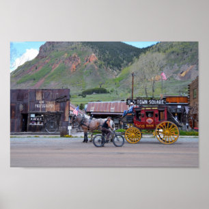 Komma runt i Silverton, Colorado Poster