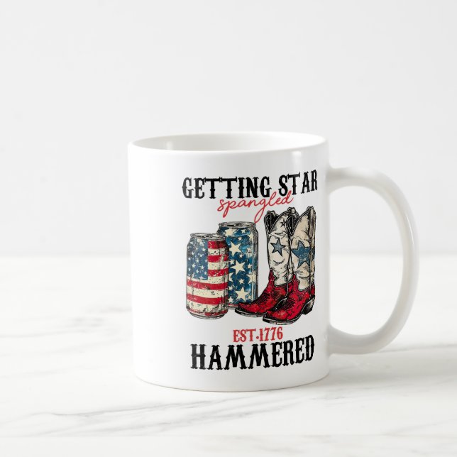 Komma Star Spangled Hammered Est 1776 Kaffemugg (Höger)