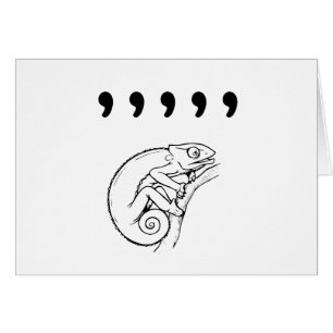 Kommakameleont Hälsningskort