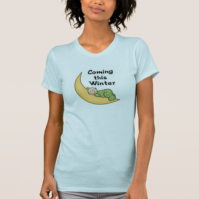 Kommande baby denna vinter t shirt (Framsida)