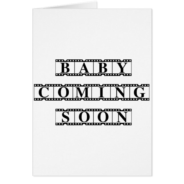 Kommande baby snart hälsningskort (Framsidan)