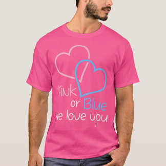 Kommande Gender Reveal Gravid Party Rosa eller Blu T Shirt