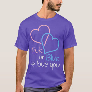 Kommande Gender Reveal Gravid Party Rosa eller Blu T Shirt