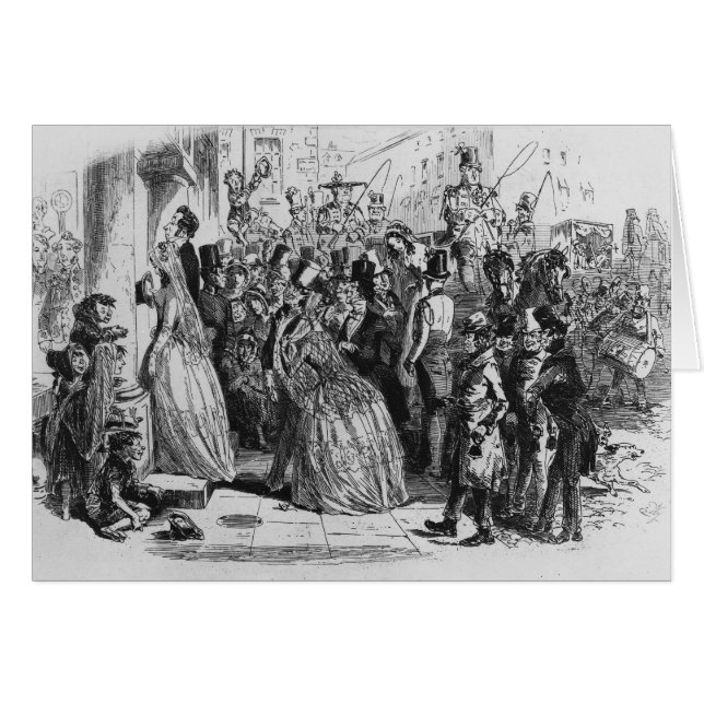 Kommande hem från kyrka hälsningskort (Framsidan Horizontal)