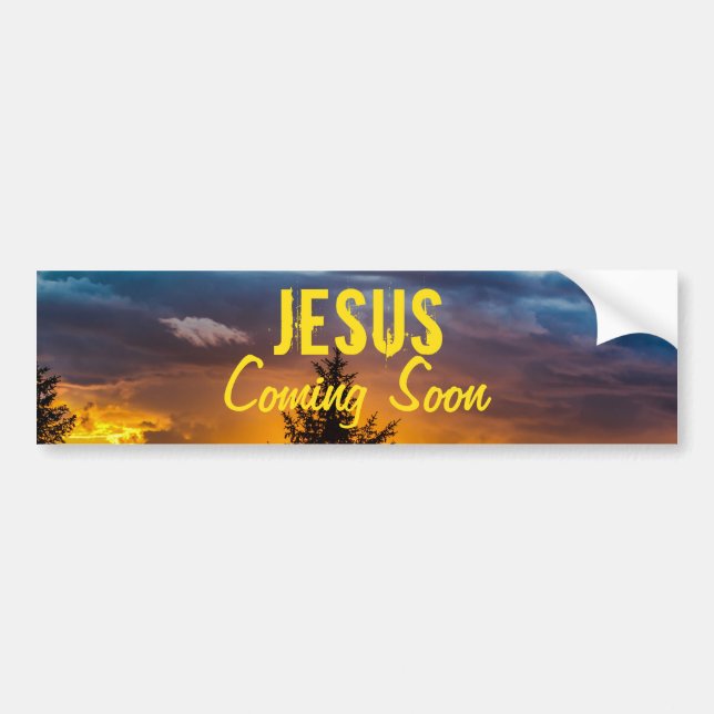 Kommande Jesus snart Bildekal (Framsidan)