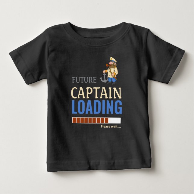Kommande kapten som laddar Cute Personlig Boy T Shirt (Framsida)