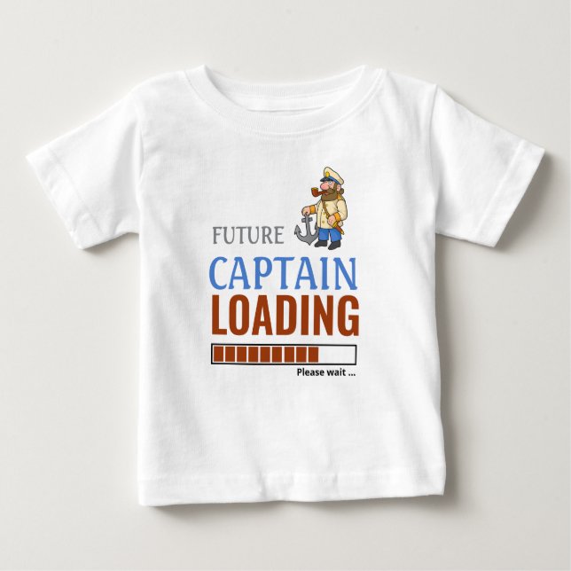 Kommande kapten som laddar Cute Personlig Boy T Shirt (Framsida)