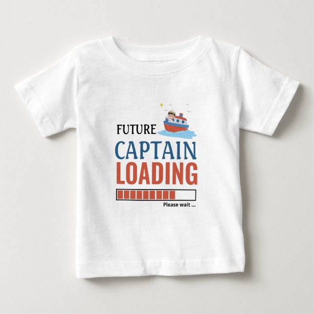 Kommande kapten som läser in Cute Funny Personlig T Shirt (Framsida)