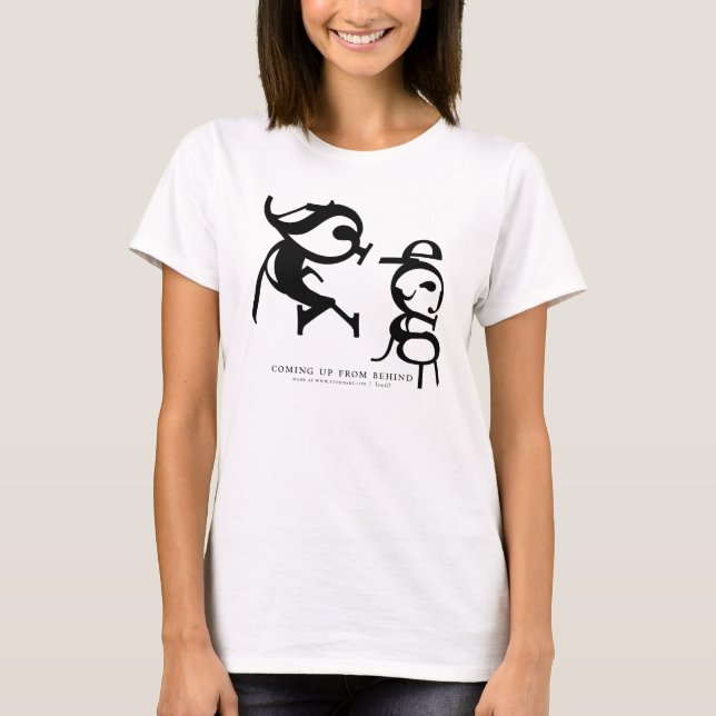 Kommande övre bakifrån bebis - dockat-skjorta tee shirt (Framsida)