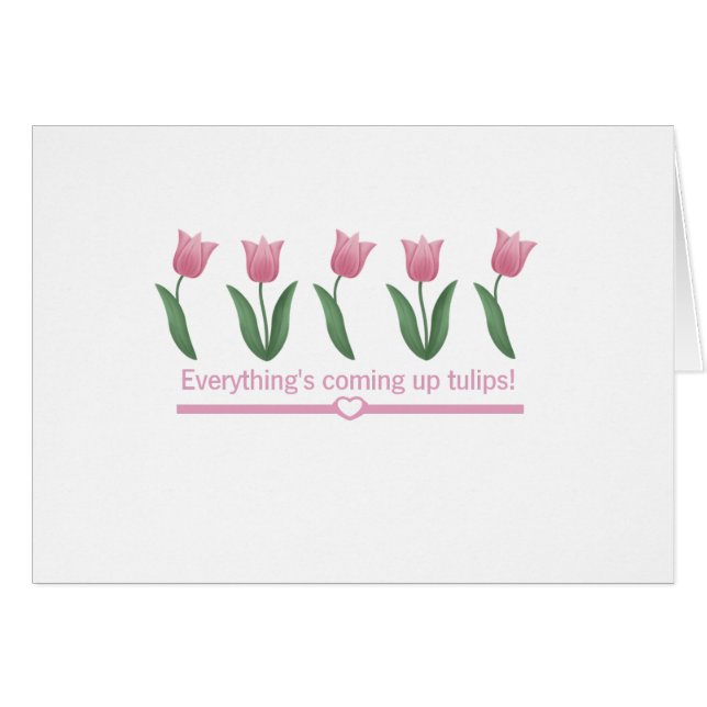 Kommande övre tulpan hälsningskort (Framsidan Horizontal)