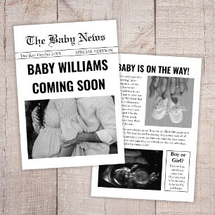 Kommande snart Gravid för tidningen Baby Inbjudningar