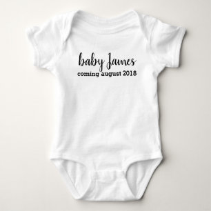 Kommande snart, märker gravidmeddelandet, bebis tee shirt