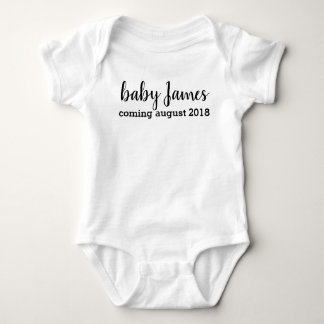 Kommande snart, märker gravidmeddelandet, bebis tee shirt