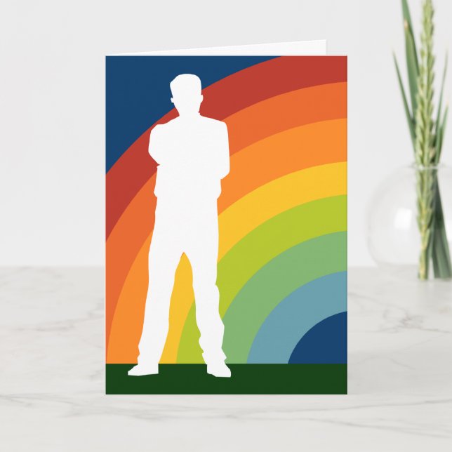 kommande ut meddelande för stor glad regnbåge (Framsida)