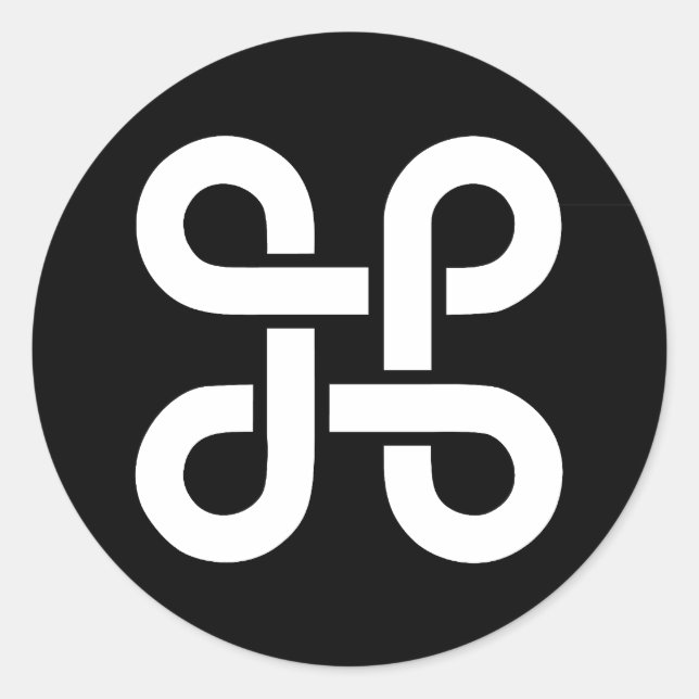 Kommando Apple Mac-ideologi Runt Klistermärke (Framsida)