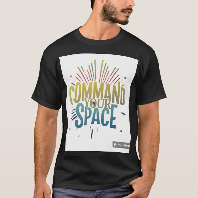 Kommando ditt space t shirt (Framsida)