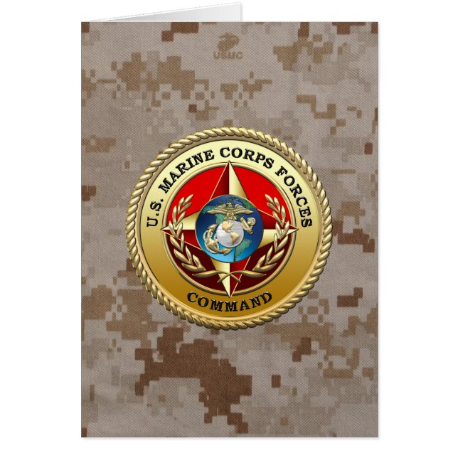 Kommando för marin kår (MARFORCOM) [3D] Hälsningskort (Framsidan)