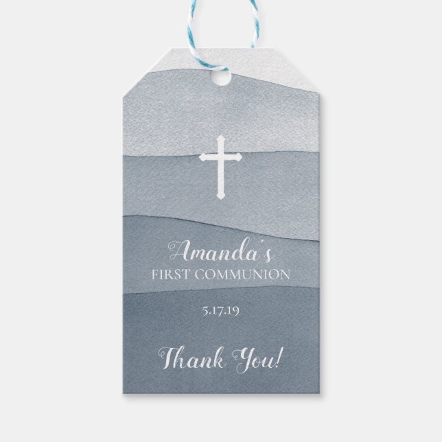 Kommandoförmån för färglöst Grått-Heliga-vattenfär Presentetikett (Framsidan)