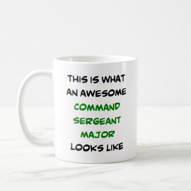 kommandosergeant major, fantastisk kaffemugg (Vänster)