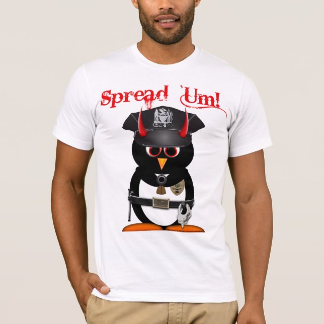 Kommendera den onda pingvinet tee shirt (Framsida)