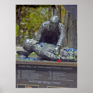 Kommenderar dräpad fred för minnesmärke poster