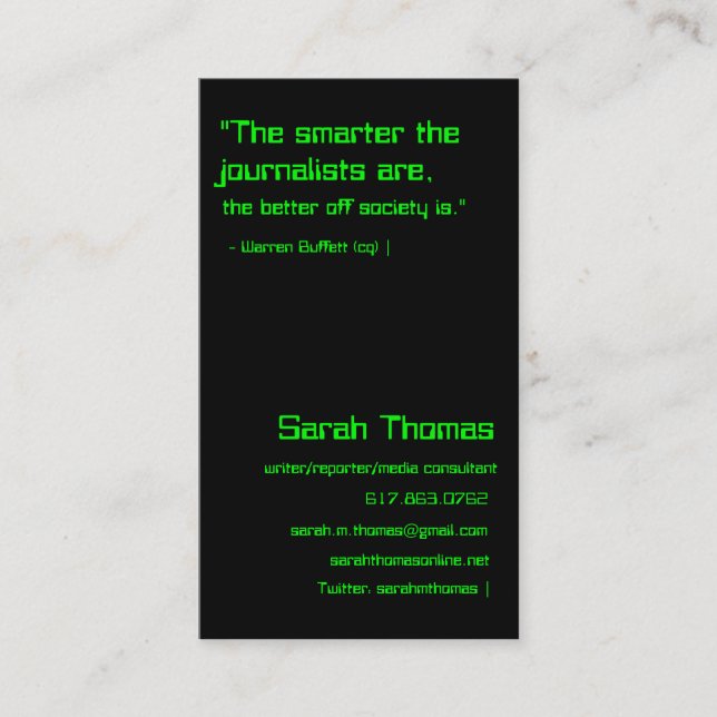 Kommendör 64 visitkort (Framsida)