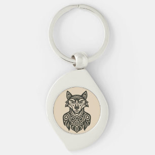 Kommendör Furry Swirl Silverfärgad Nyckelring