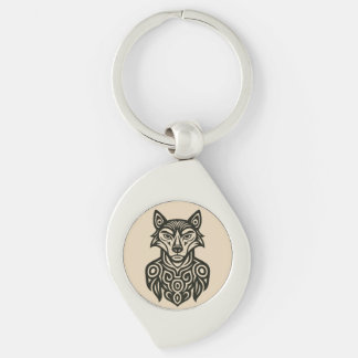 Kommendör Furry Swirl Silverfärgad Nyckelring