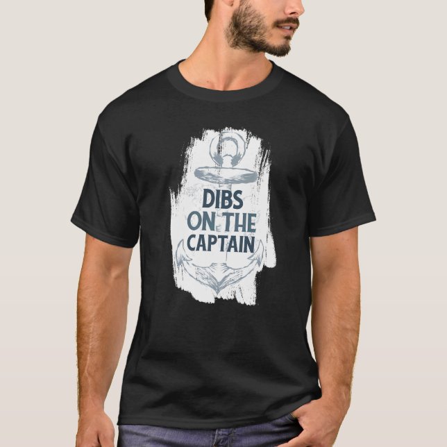 Kommendör Guefa Nautical Anchor Dibs på kapten T Shirt (Framsida)