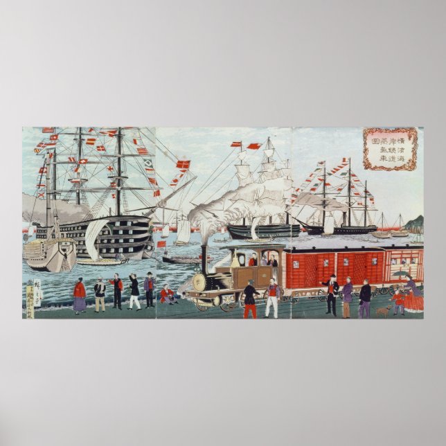 Kommendör Perrys gåva av en järnväg Poster (Framsidan)