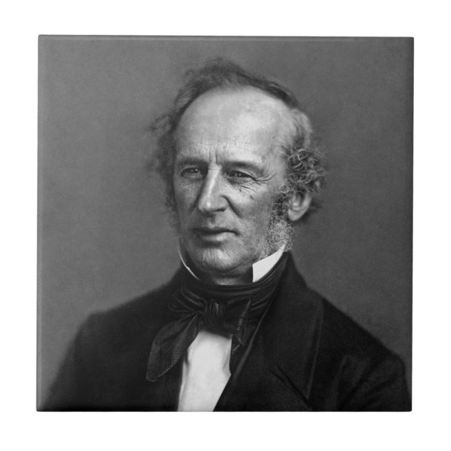 KommendörCornelius Vanderbilt porträtt circa 1850 Kakelplatta (Framsidan)