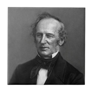 KommendörCornelius Vanderbilt porträtt circa 185 Kakelplatta