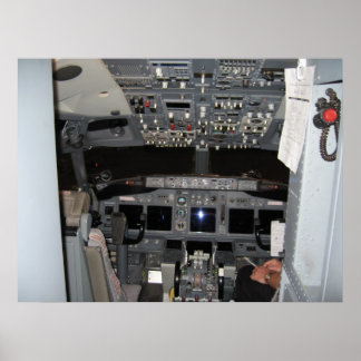 Kommendörens Cockpit Commercial Jet Aircraft Poster