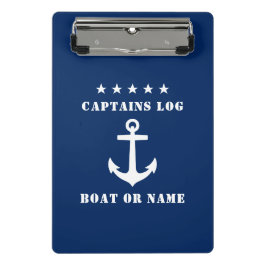 Kommendörens logg din Namn Classic Anchor Stars
