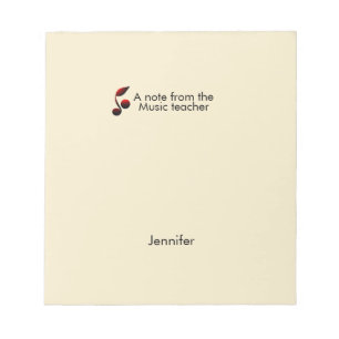 Kommentarer från musikläraren lägg till namn texta anteckningsblock