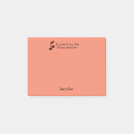 Kommentarer från musikläraren lägg till namn texta post-it block