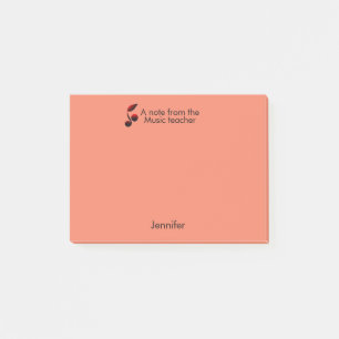 Kommentarer från musikläraren lägg till namn texta post-it block