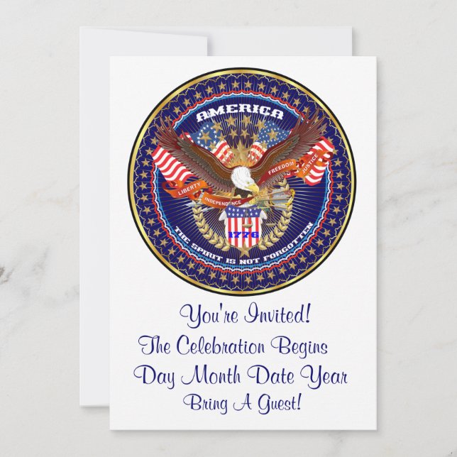 Kommentarer från Patriotic eller Veteran View Arti Inbjudningar (Framsida)