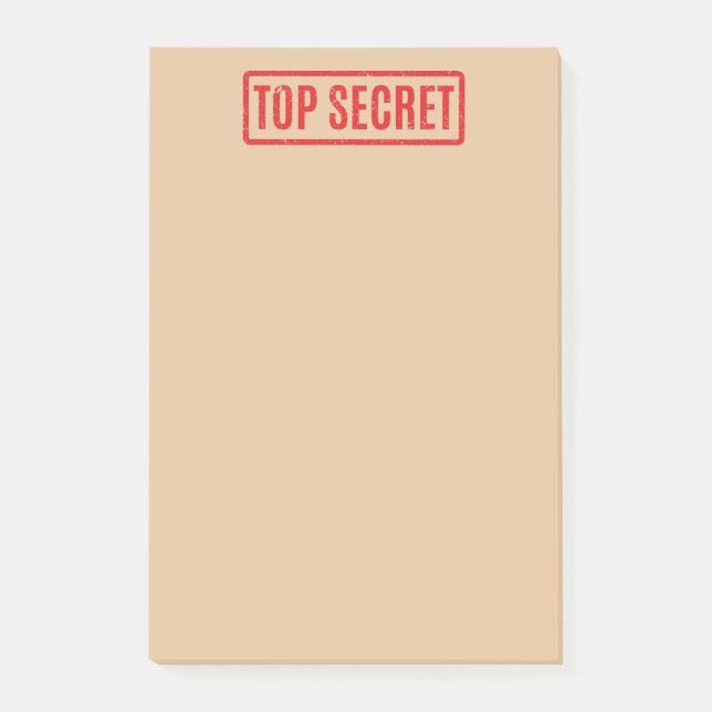 Kommentarer med stämpelstämplad topphemlig post-it block (Framsida)