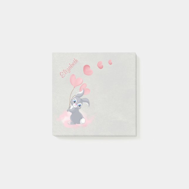 Kommentarer till Cute Tecknad Bunny Valentine Post-it Block (Framsida)
